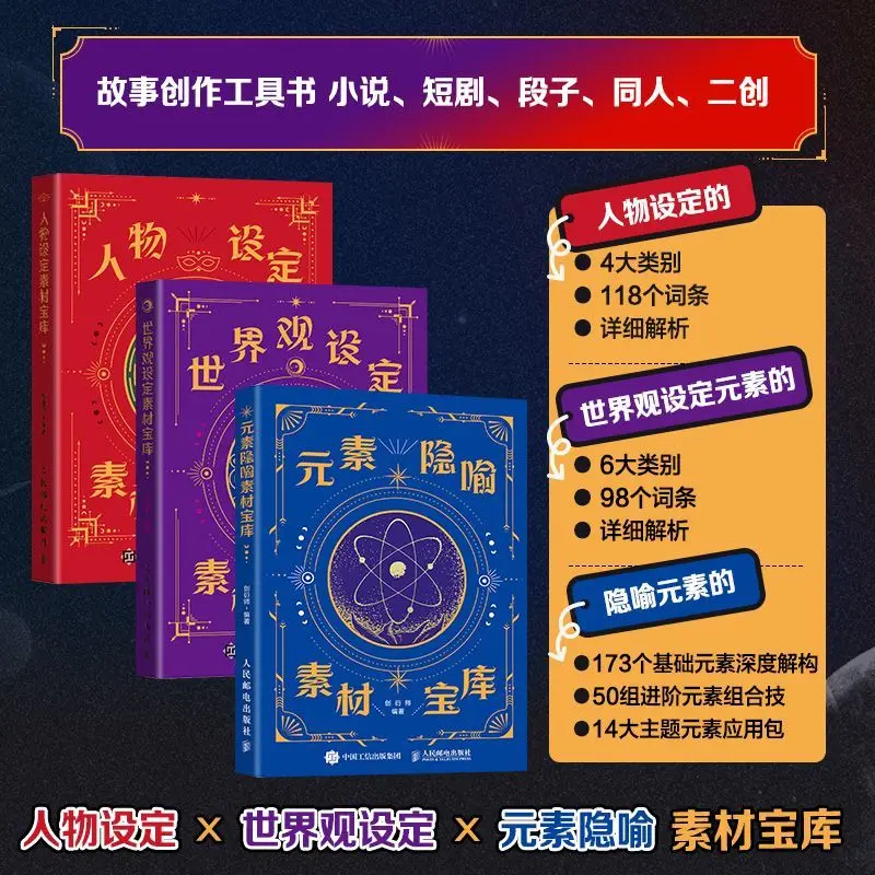 6 Books Book of Inspiration - OC Creative Random Event Book The Complete Guide To Character Development