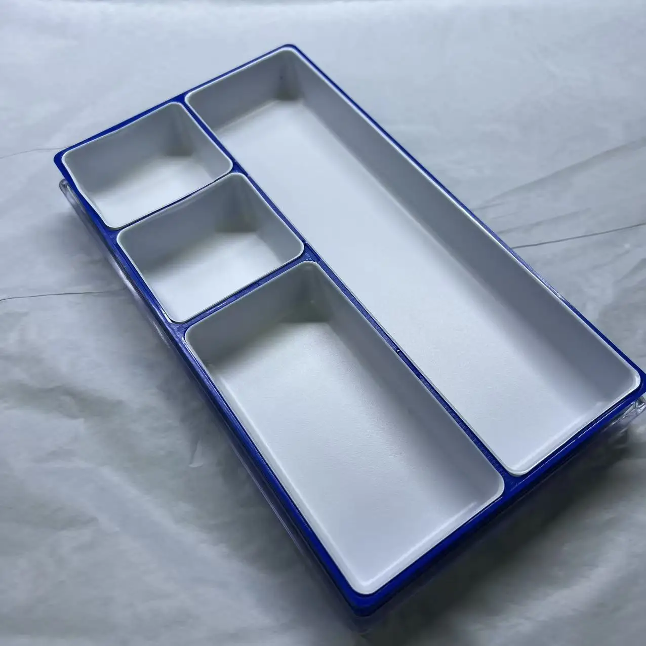 Dust Free 4 Compartment Plastic Tray with Locking Cover and Foam Inserts for Whole Watch Repair or Parts Storage