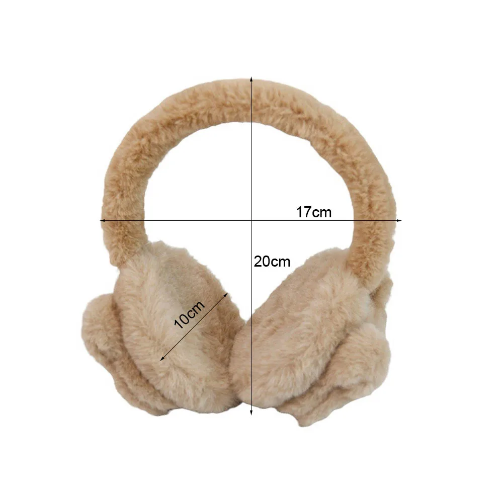 Cartoon Plush Bear Earmuffs Thickened Velvet Warm Ear Muffs Utdoor Cycling Ear Warmers Foldable Covers For Women Girls Earflap