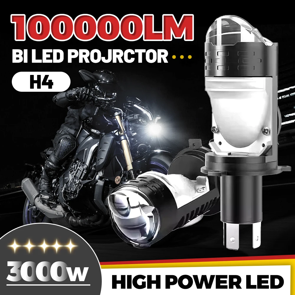 

HYNBYZJ H4 3000W BI LED Projector Lens Headlight Car LED Headlight Canbus Hi/Lo Beam Bulb with Turbo Fan For Car/Motorcycle