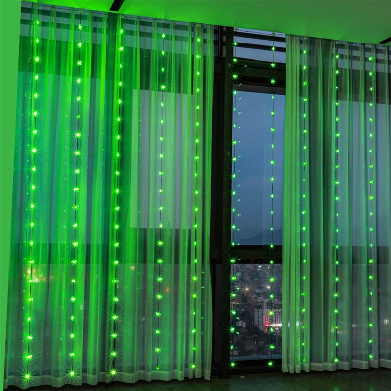 B-Est Shamrock سلسلة أضواء خضراء ST عيد باتريك الأيرلندية شامروك ديكور 8 وضع 3Mx3m 200LED أضواء خرافية شامروك محظوظة سهلة في