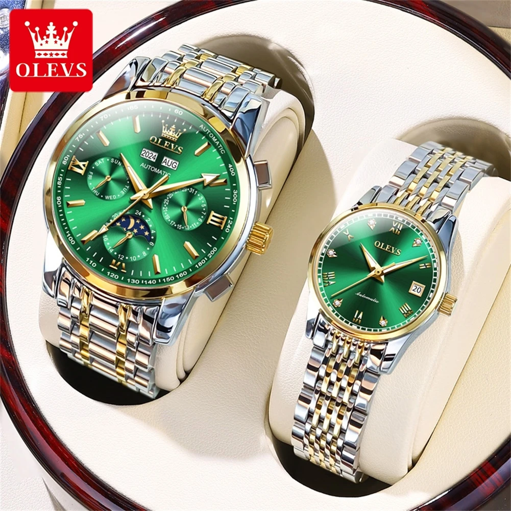 OLEVS Couple montre saint valentin correspondant montres son et son Couple ensemble montre-bracelet hommes et femmes amoureux mariage cadeau romantique