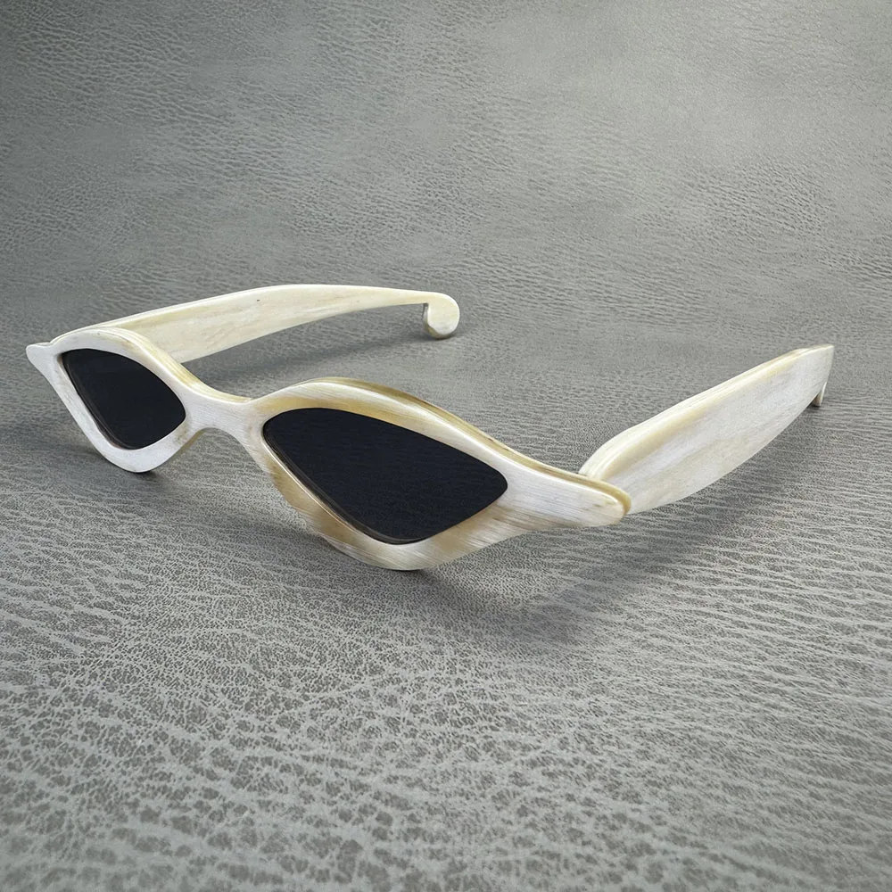 

Man Sunglasses Women Unique Vintage Handmade White Horn Polarized Retro Glasses Men Sunglass Prescription Eyeglass Frames