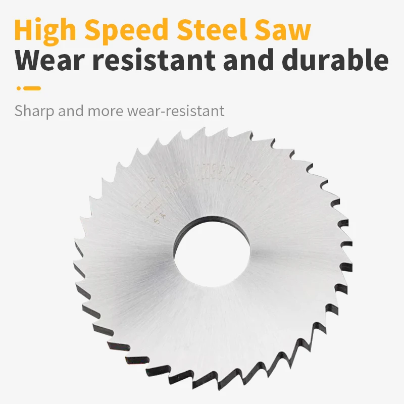 HSS Milling Circular Saw Blade 40/50/60/63/75/80/100mm Circular Saw Slotting Cutter for CNC Machine Metal Steel PVC Cutting Tool