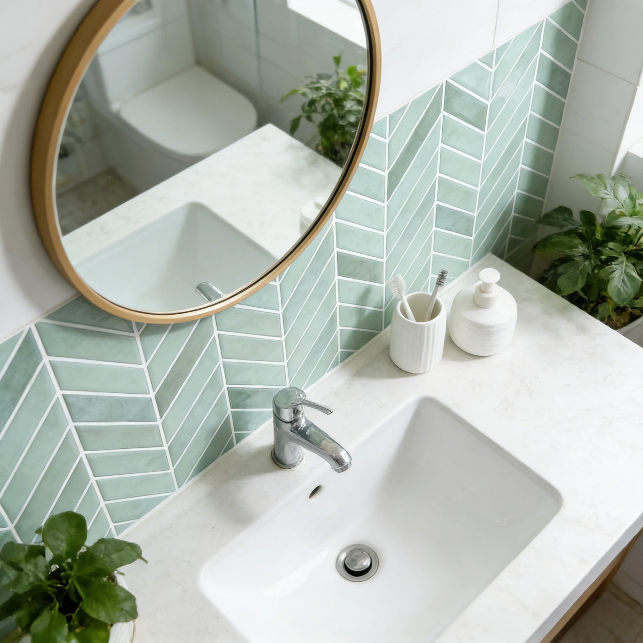10 Sheets Herringbone Peel and Stick Backsplash - Waterproof Renter Friendly Tile Sticker for Kitchen & Bathroom