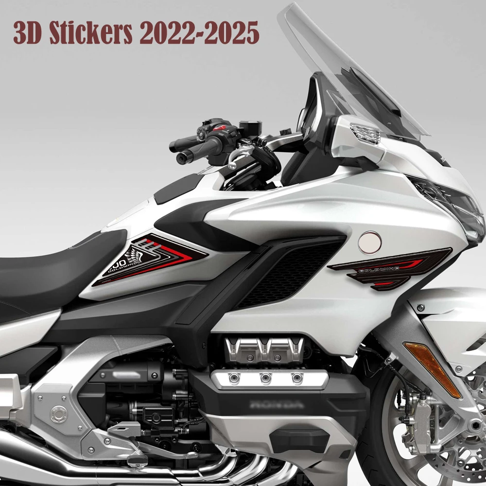 

For Honda Goldwing GL1800 LG 1800 F6B 2022 2023 2024 2025 Motorcycle Tank Pad Protection Carbon-look 3D Sticker
