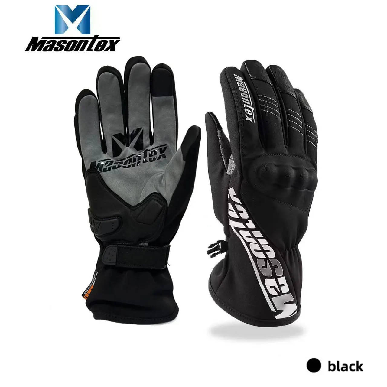 Masontex Motorcycle gloves Autumn and Winter Cycling Plush waterproof and warm insulation Suitable for men and women