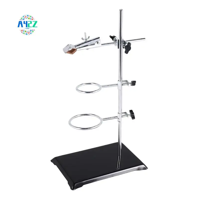A42Z-Laboratory Grade Metalware Support Stand, Cork Lined Burette Clamp With 2 Retort Ring (2Inch,3Inch Dia)
