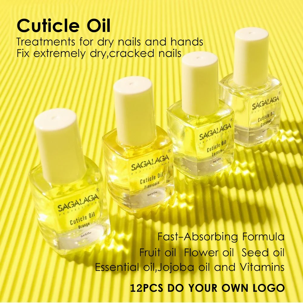 

4pcs 5ml Cuticle Oil Moisturer Treatment Natural Essential Conditioner Agnail Softener Nail Skin Revitalizer Oil Private Label