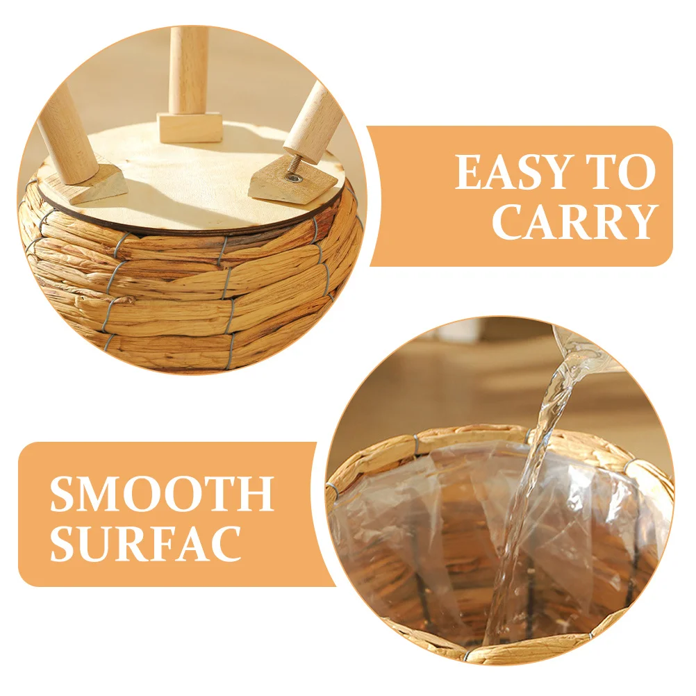 

Woven Plant Basket Delicate Wood Grass Material Flower Planter Rustic Storage Holder Home Decoration Pots and Garden Pots