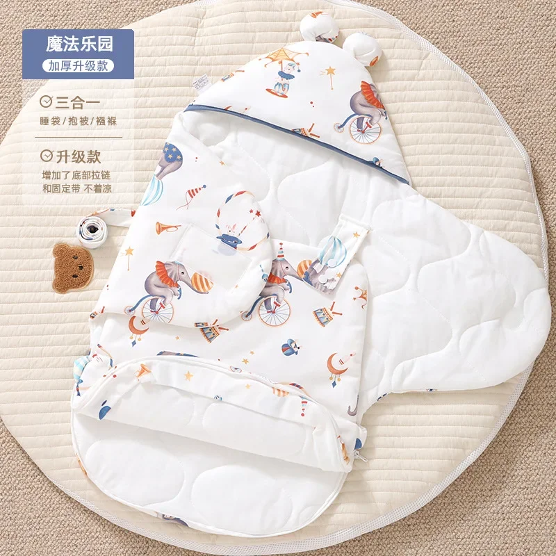 Couette intégrée pour nouveau-né, sac de couchage pour bébé, résistant au rika, automne et hiver