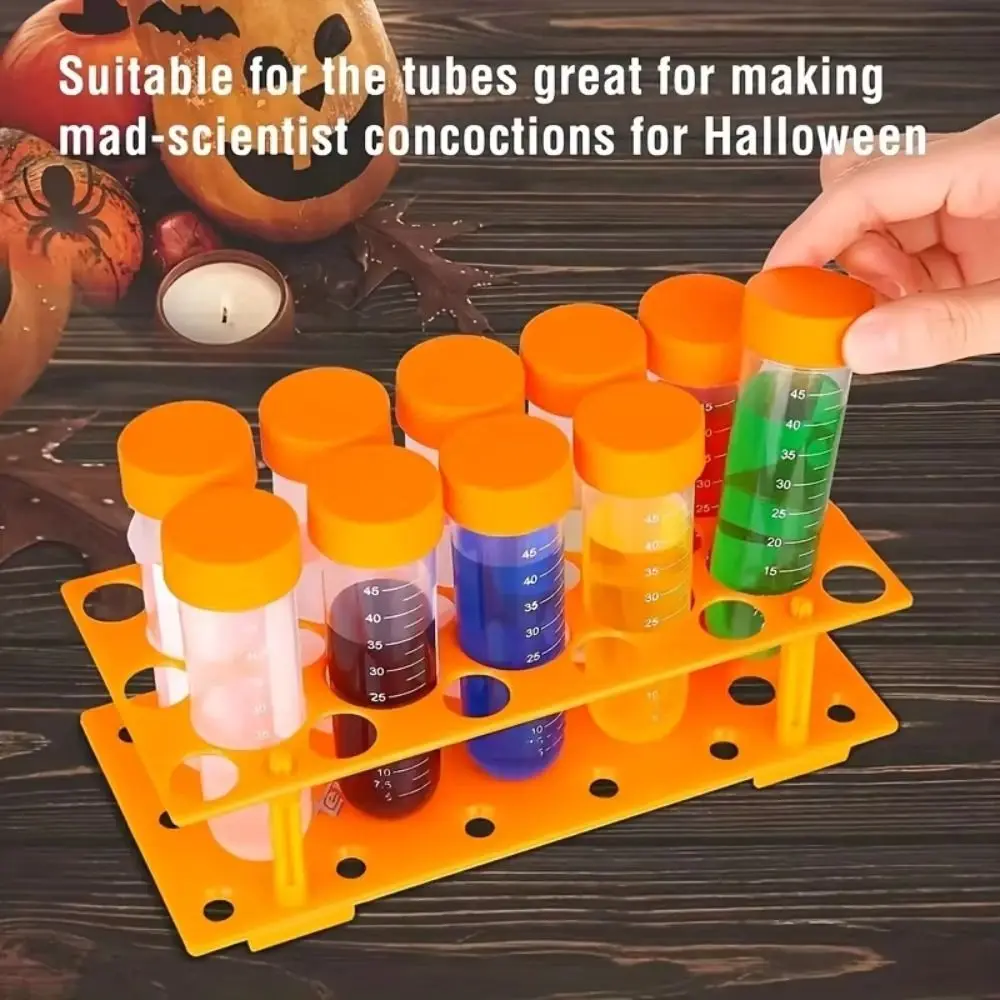 Learning Test Tubes Education Skill Development Plastic Droppers Centrifuge Tube Holder Colorful Science Test Tubes Student Use