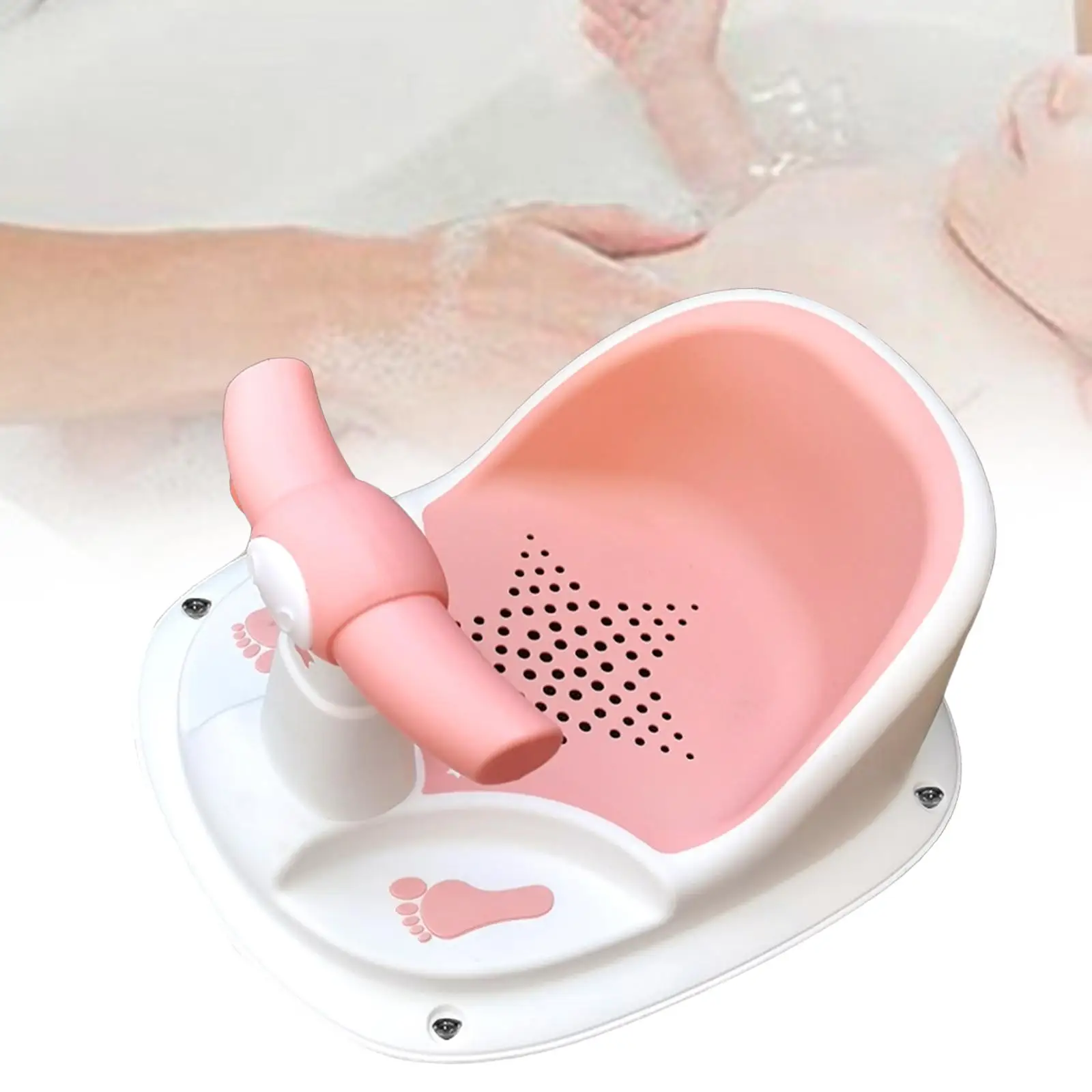 Bathtub Seat, Non Slip Bath Tub Seat, Portable Bath Chair Backrest, Suction Cup Bath Seat for Baby Shower, Newborn view 6