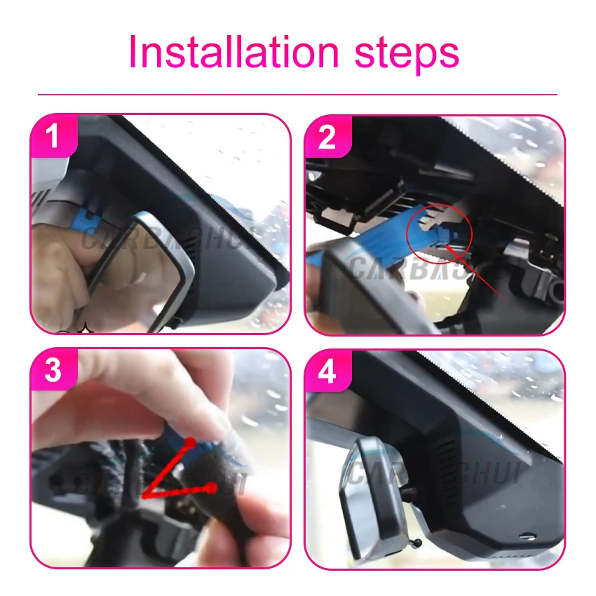 Dashcam For Peugeot 5008 GT II SUV 3008 2018-2023 For DS7 Crossback 2018-2019 For Citroen C5 hybrid 2019-2023 Car DVR Dash Cam