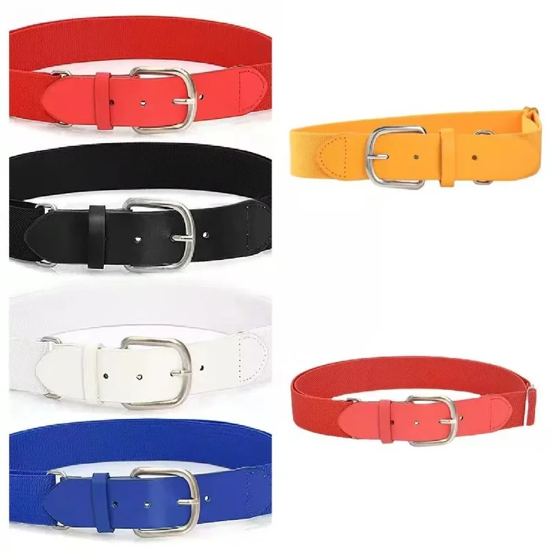Fashionable Outdoor Sports Baseball Belt, Student-Style Elastic Waist Belt—Simple, Versatile, Colorful Women’s Leather Belt