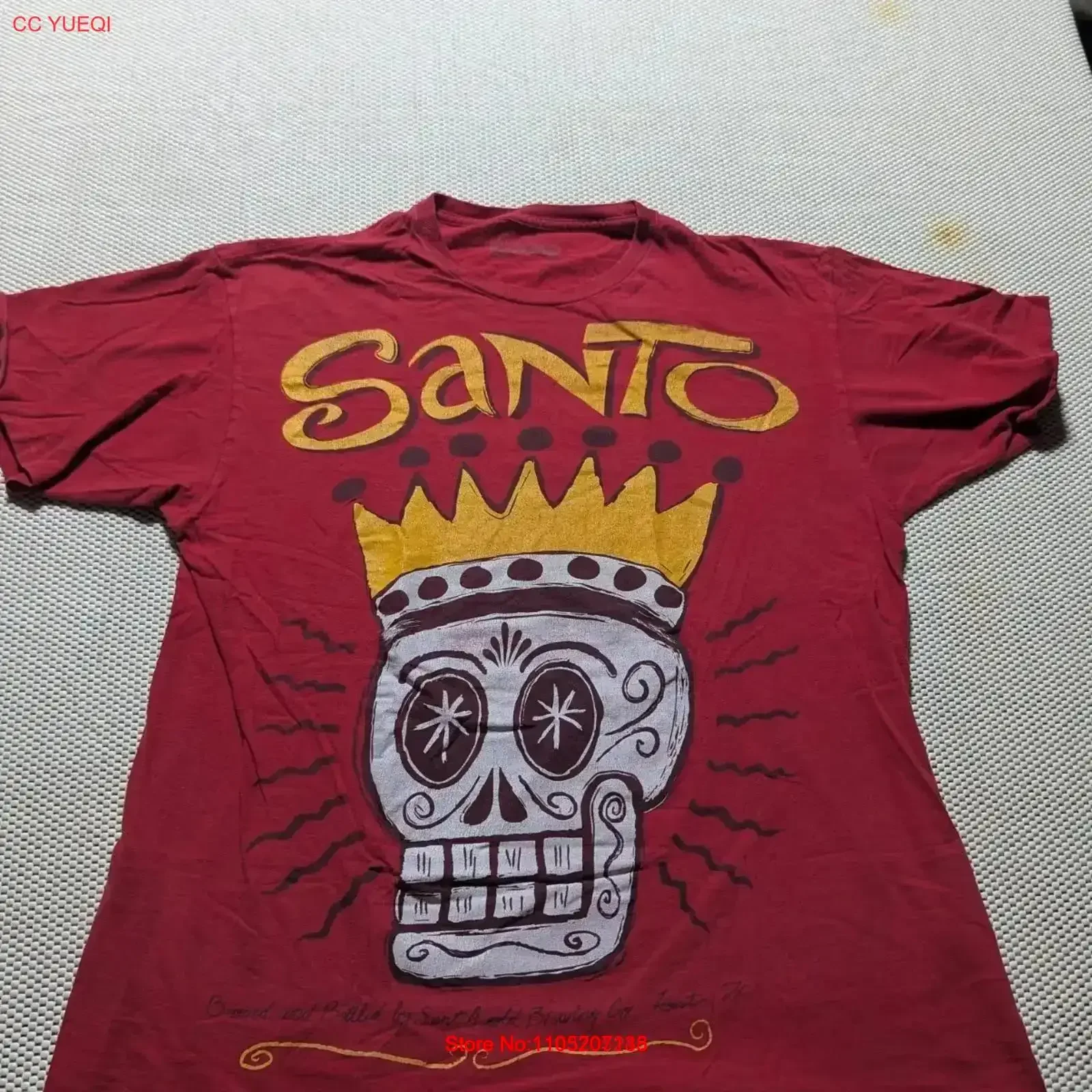 

Футболка Saint Arnold Brewing Santo, средний красный череп, меэр, пивной хипстер, Хьюстон, винтажная, растянутая, удобная мода