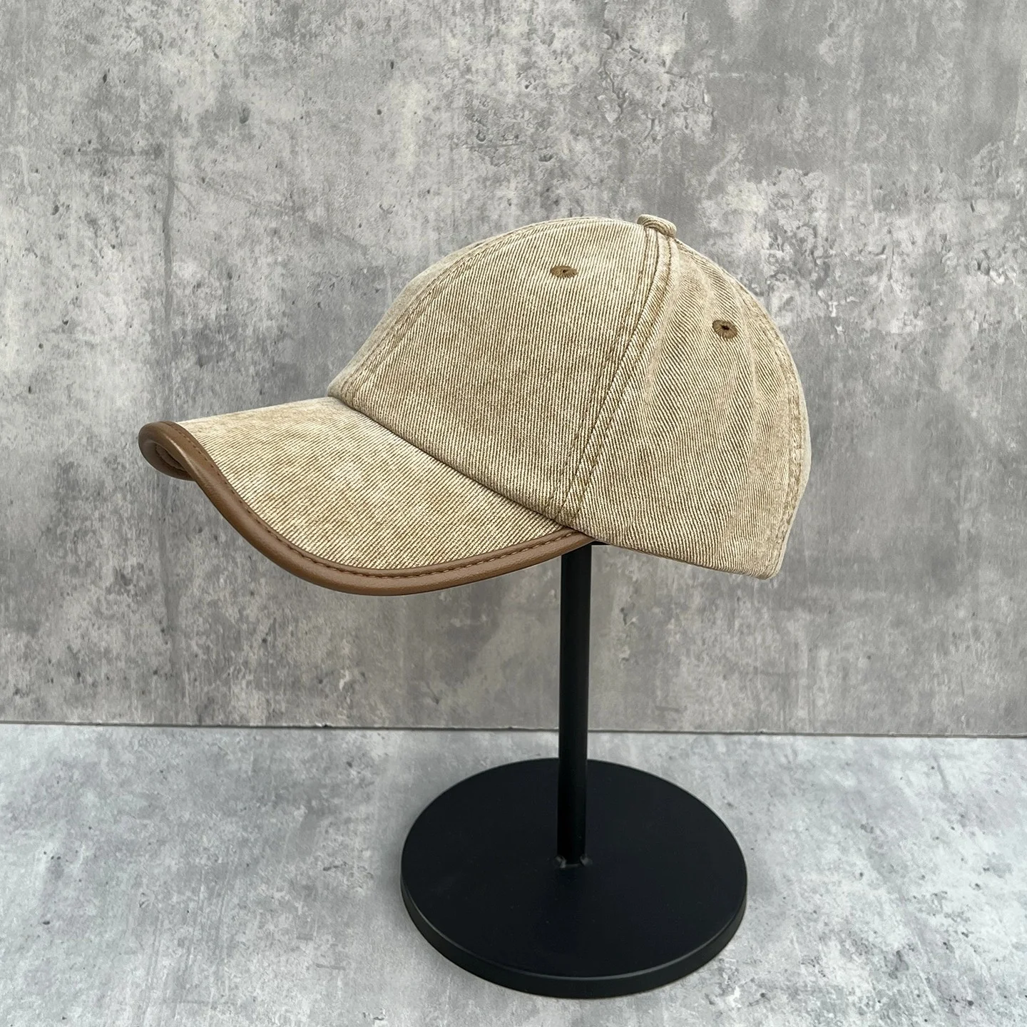 Fashionable Retro Washed Distressed Soft-Peak Baseball Cap—Wide Brim To Make Your Face Look Smaller, Versatile Sun Hat