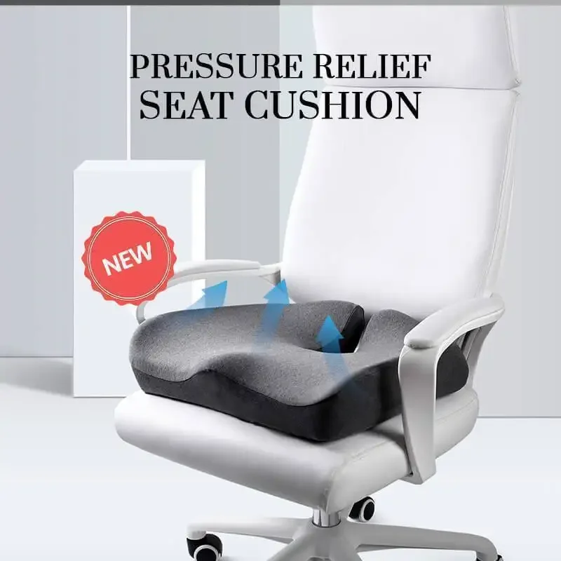 

Pressure Relief Seat Cushion Back Pain Orthopedic Therapy Car Office Chair Wheelchair Support Tailbone Sciatica Relief Artifact