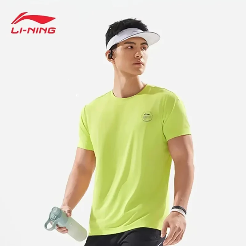 

LI-NING Professional Running Series Men's Breathable Running Shirt Quick-Dry T-Shirt Moisture-Wicking port Shirt Tops ATSV083