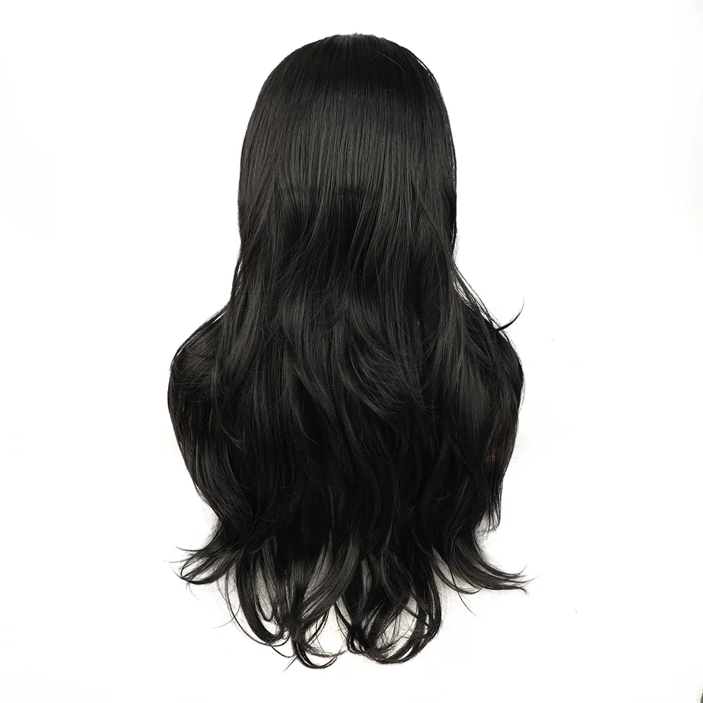 U-جزء شعر مستعار اصطناعي متموج الشعر التمديد كليب في 3/4 كامل رئيس كاذبة آدمي براون أسود 24 بوصة شعر مستعار طويل للنساء #5