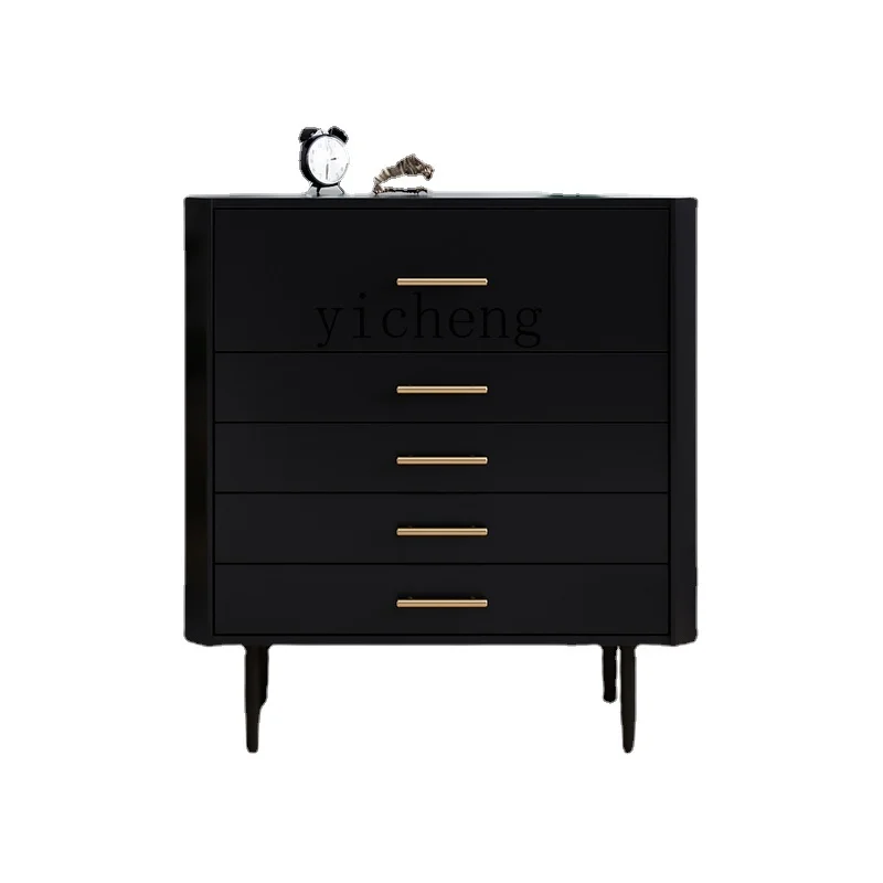 Solid Wood Combined Bookcase Modern Minimalist Living Room Storage Cabinet Glass Door Sideboard Cabinet