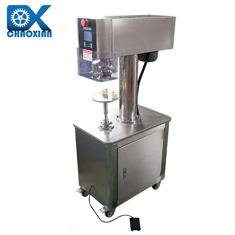 Commercial Easy Open Top Tea Leaves PET Can Sealer System Beverage Canning Machine
