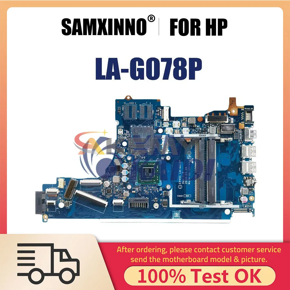 

LA-G078P Motherboard For HP Pavilion 15-DB 15T-DB 255 G7 EPV51 L20477-601 Laptop Mainboard A9-9425 CPU DDR4