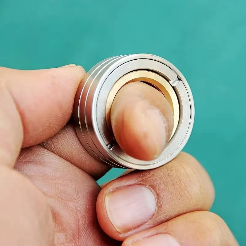 Metal Detachable Mechanic Ring Fingertip Gyroscope Toy Rotating Magnetic Rhythm Stress Relief EDC Office Adult Gift
