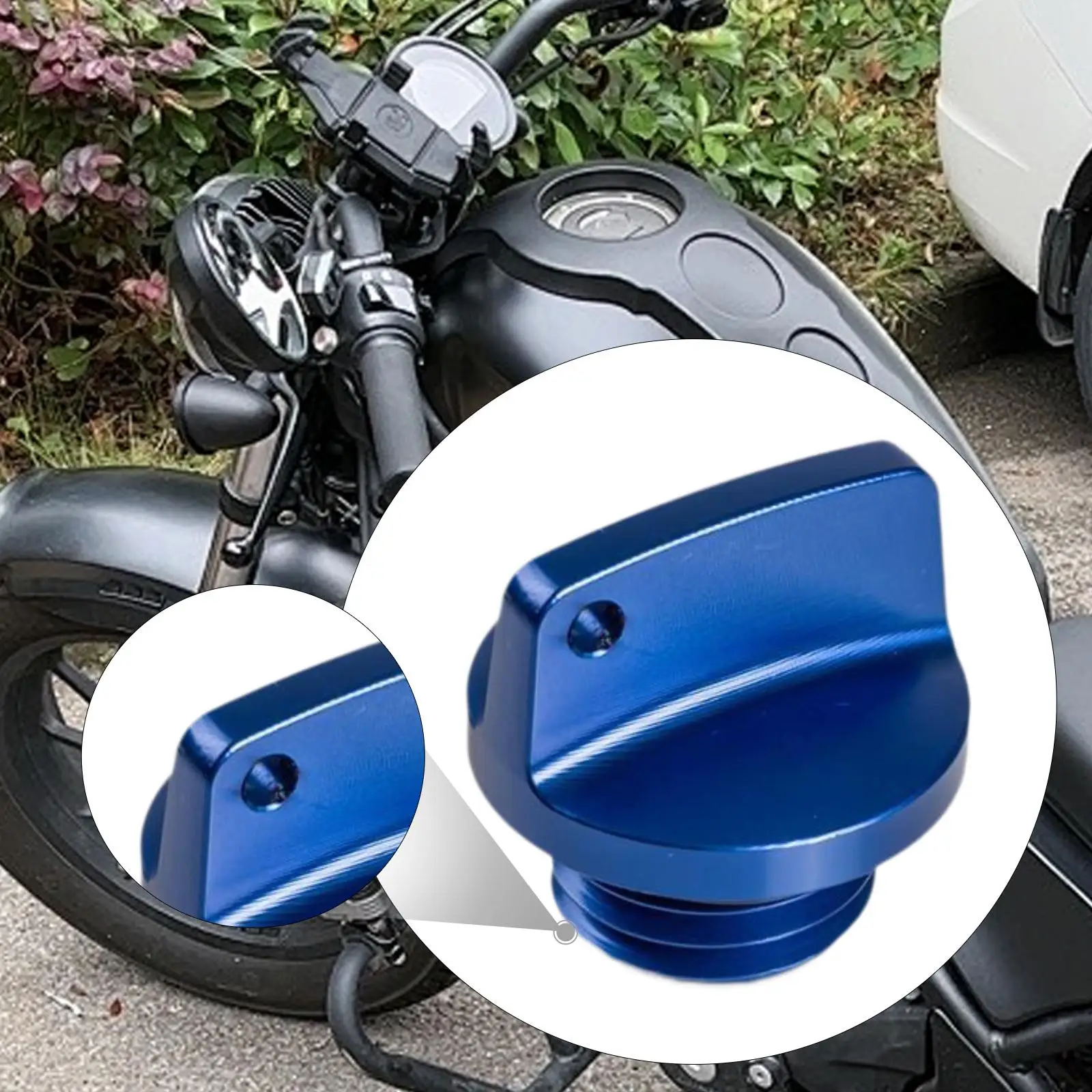 Engine Oil Filler Plug Cover Screw Accessories Lightweight Anodized Aluminum with Seal Ring for Kawasaki and for Ducati Bikes