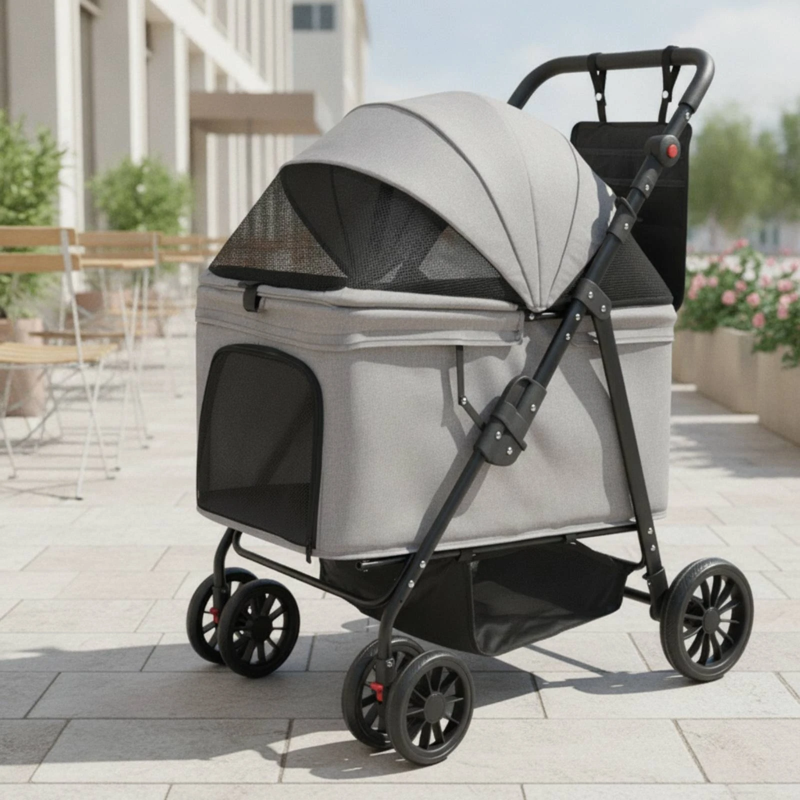 Коляска для животных с сетчаты – обзор и цена Pet Stroller Carrier