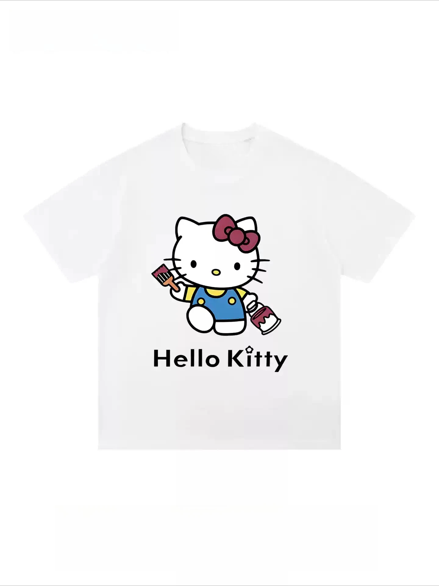 2026 Sanrio Hello Kitty Japan Summer Men's and Women's Pure Cotton T-shirt Comfortable, Breathable, High Quality Ins Y2k