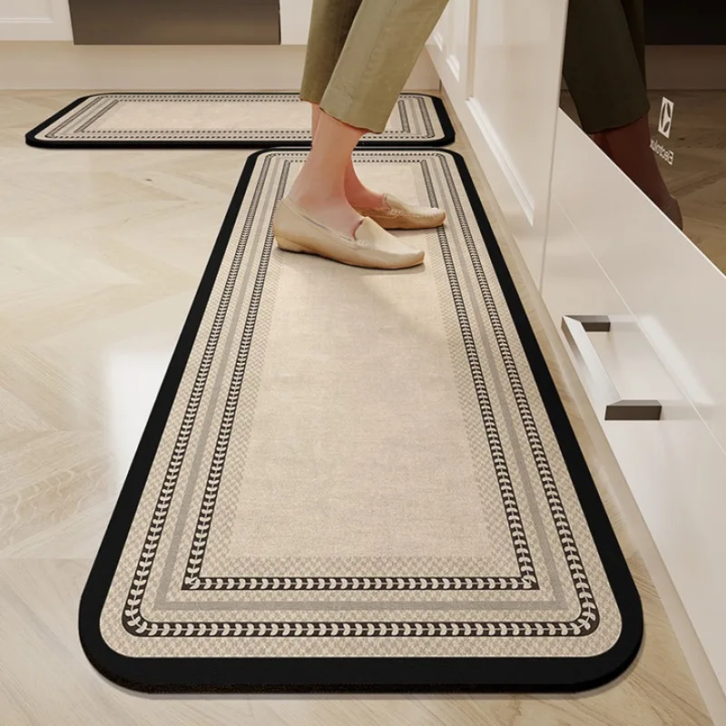 

Kitchen Floor Mats, Non-slip Diatom Mud Mat, PVC Water-absorbent Oil-absorbent Quick-drying Carpets, Bathroom Door Area Rugs