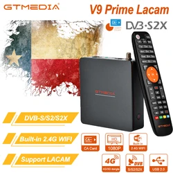 GTMEDIA-Récepteur satellite V9 Prime Lacam, DVB-S/lt/ S2X, VCM/ACM/multi-flux, WIFI 2.4G intégré 1080P H.disparemberg GTShare APK LACAM