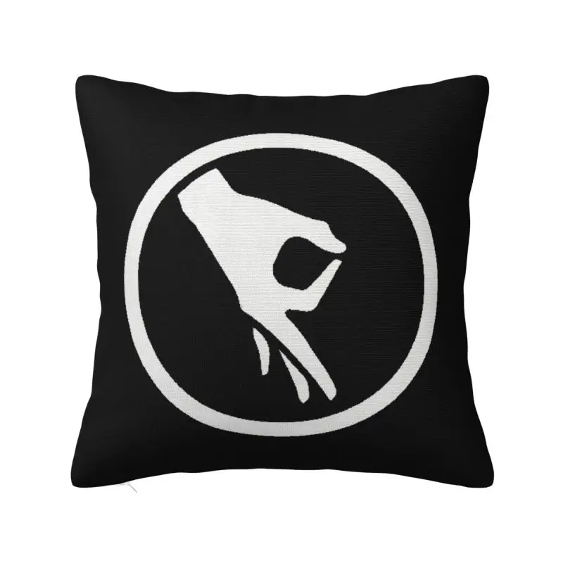 Funny Internet Finger Circle Game Meme Square Pillow Cover Home Decorative Got 'Em Cushion Cover Throw Pillow for Living Room