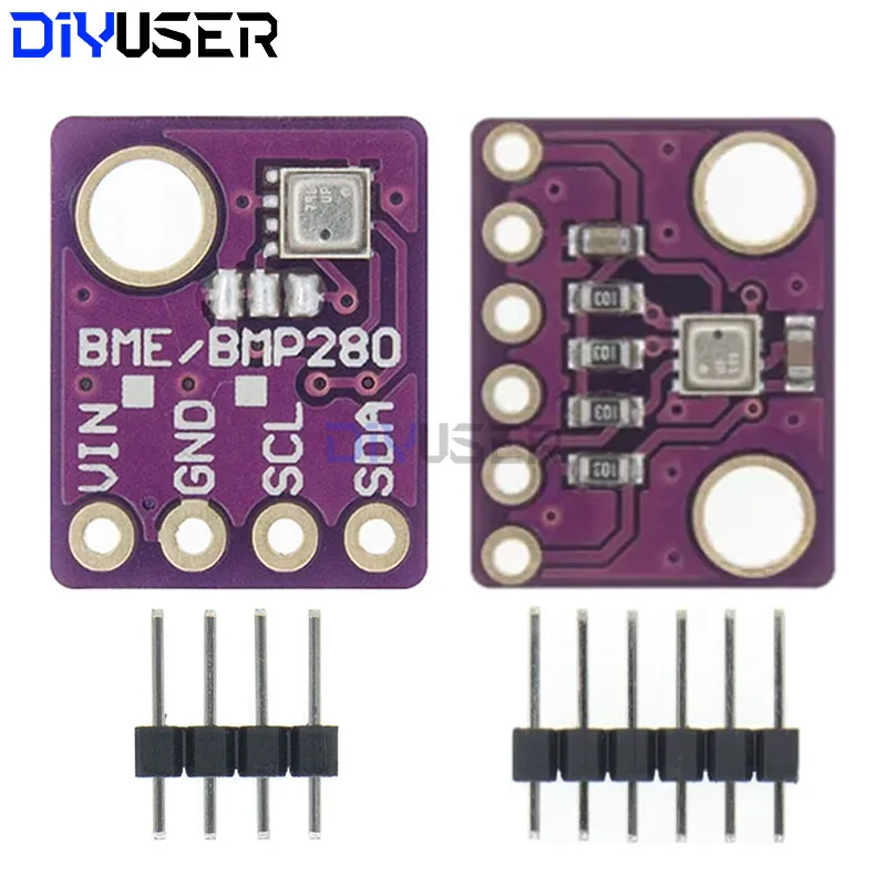 DIYUSER BME280 3.3V 5V Digital Sensor Temperature Humidity Barometric Pressure Sensor Module I2C SPI 1.8-5V BME280 Sensor Module