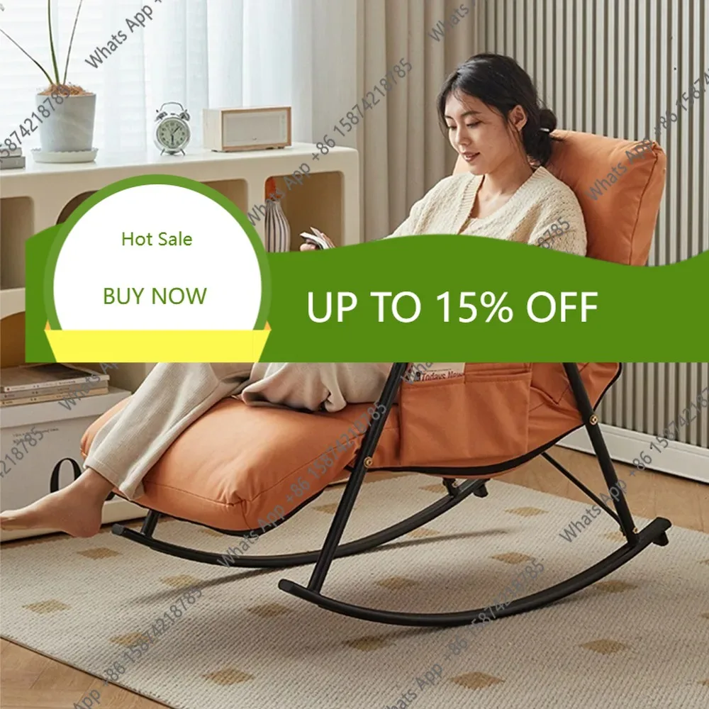 X Rocking Chair Lounge Lazy Sofa Adult Computer Chairs For Office Rest Comfortable Modern Furniture Balcony Armchair Sun Recline