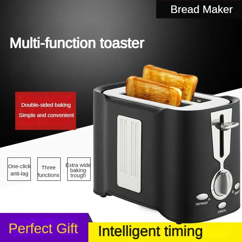 

Breakfast Toaster Bake Toast Light Home Use 800W Toaster Oven Double-Sided Baking 3-Speed Function Intelligent Timer