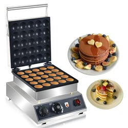 HPH2O Electric 25Pcs Mini Pancake maker Dutch Pancakes Machine1750W Non-stick Coating Baking Dessert Equipment mini hotcakes