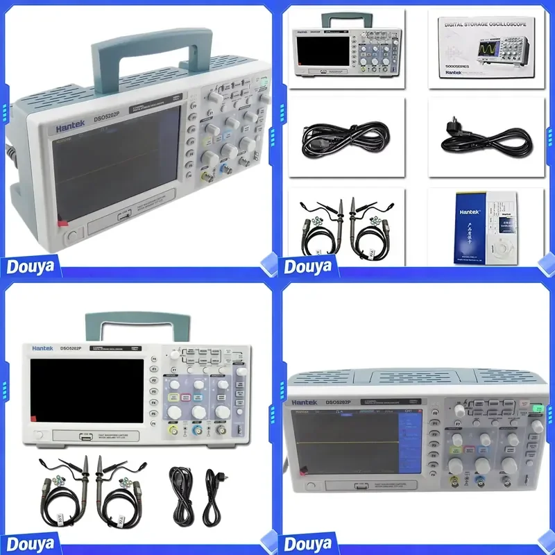Digital Oscilloscope 200mhz Hantek Dso5202p Bandwidth 2 Channels Pc Usb Lcd Portable Osciloscopio Electrical Tools