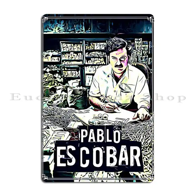 Escobar El Patron Del Mal Metal Plaque Poster Garage Club Club Kitchen Printing Designing Tin Sign Poster