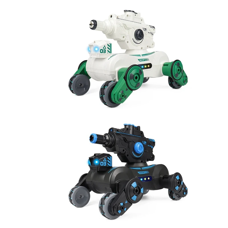 RC Auto Waterbal Robot Hond Spray Muziek Licht Afstandsbediening Gebaar Sensing 2.4G 360 Roterend Schieten Speelgoed