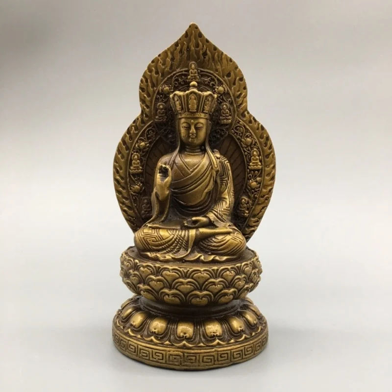

Antique Brassware Antique Collection Backlit Ksitigarbha Bodhisattva Statue Ornament Home Decorative Items