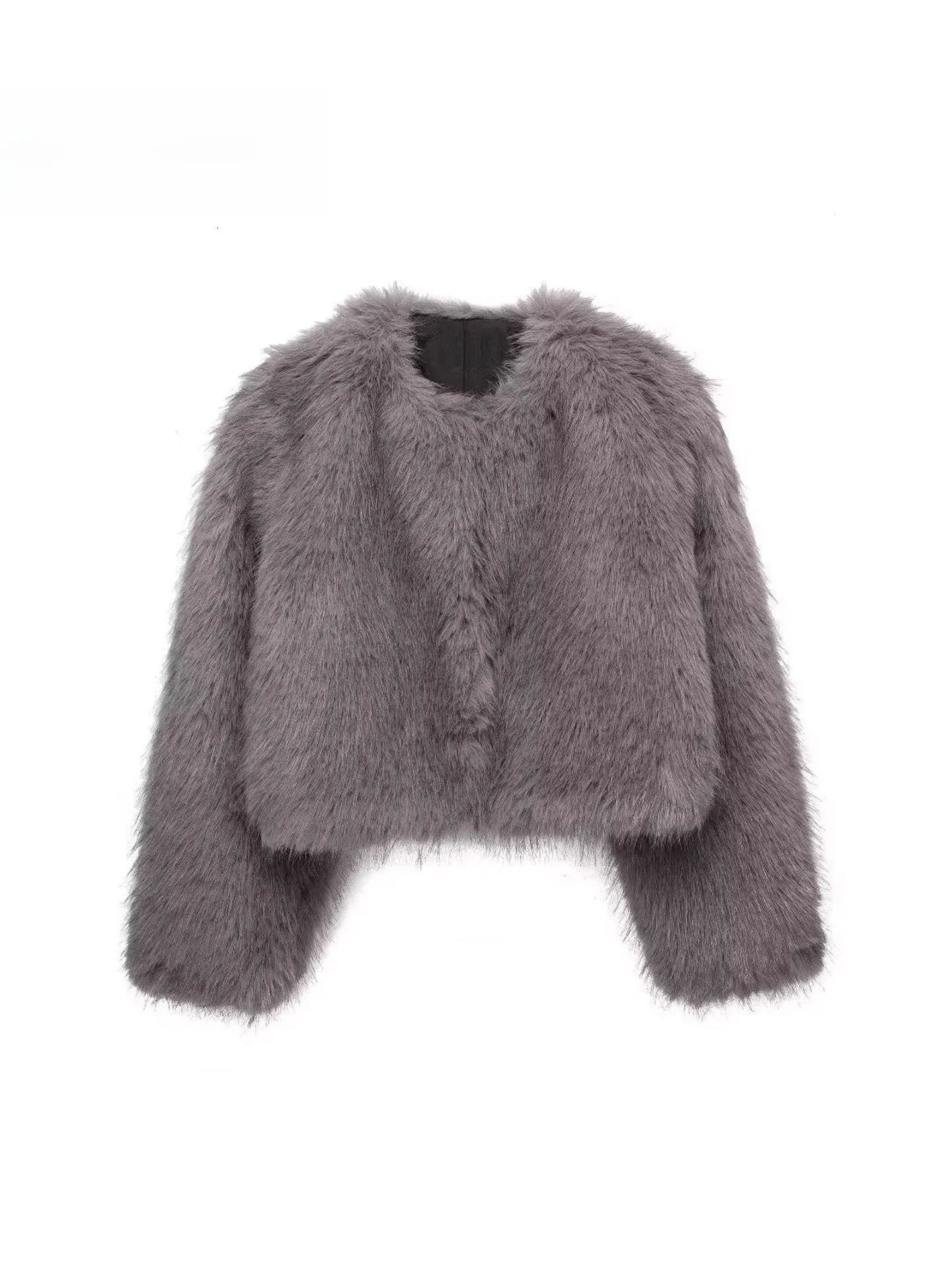 Faionable ort Jaet Cappotto effetto pelliccia artificiale Sli da donna Versatile capispalla invernale dimagrante rotondo Ne Long Sve