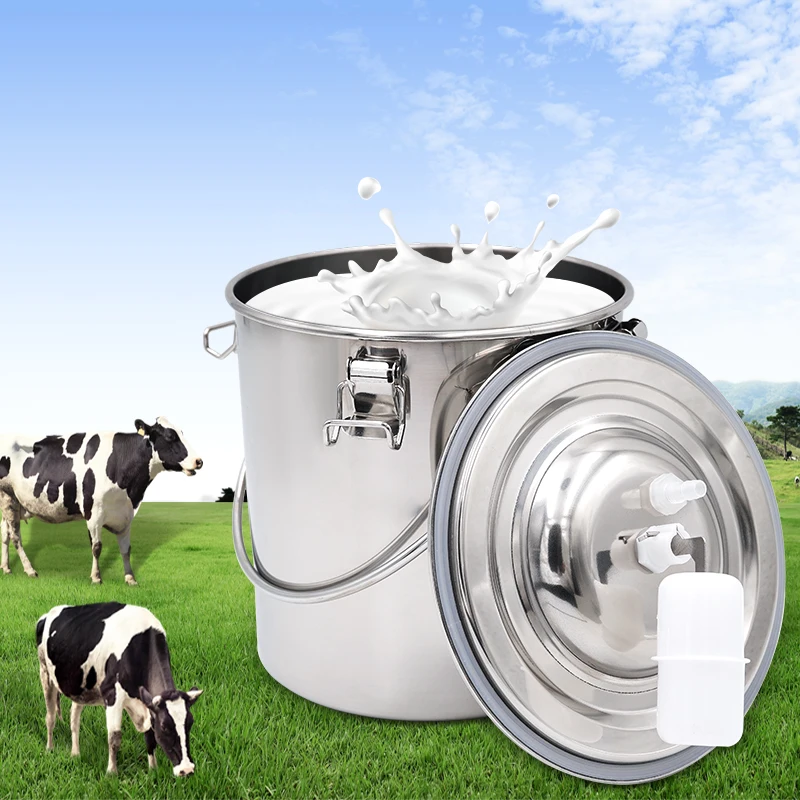 

5L Stainless Steel Separate Milk Bucket for Goat Cattle Sheep Electric Milker Machine Accessories Replaceable Milk Bucket