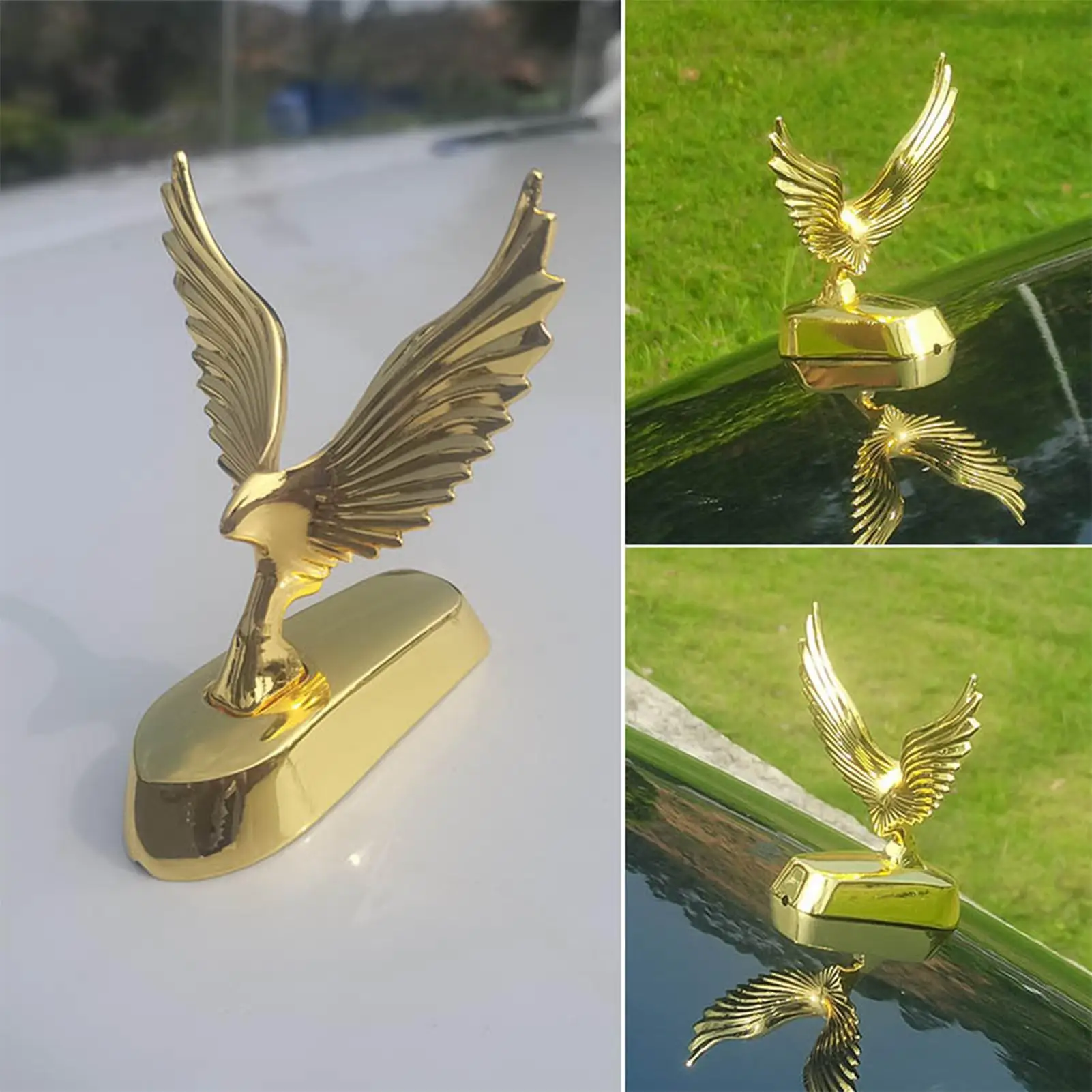 

3D Sticker For Car Realistic Animal Decoration Sun Protection Car Hood Decal 3D Eagle For Sedan RV Commuting Travel Family