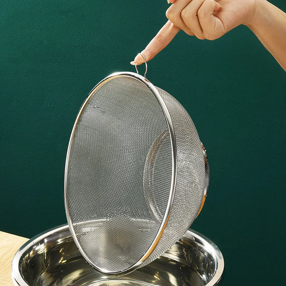 

Drain Basket Sink Fruit for Kitchen Drainage Beat Eggs Draining Silver Essentials Colander