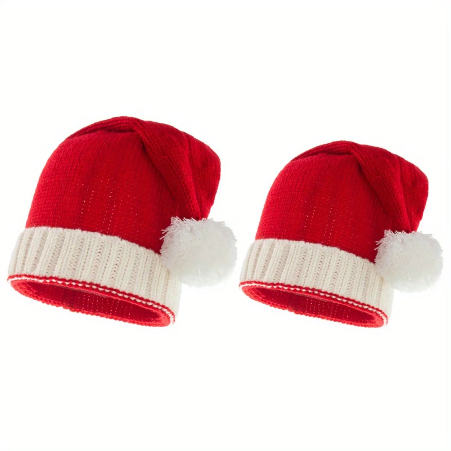 Christmas hat red Santa hat, autumn and winter warm hat, knitted beanie for women and men