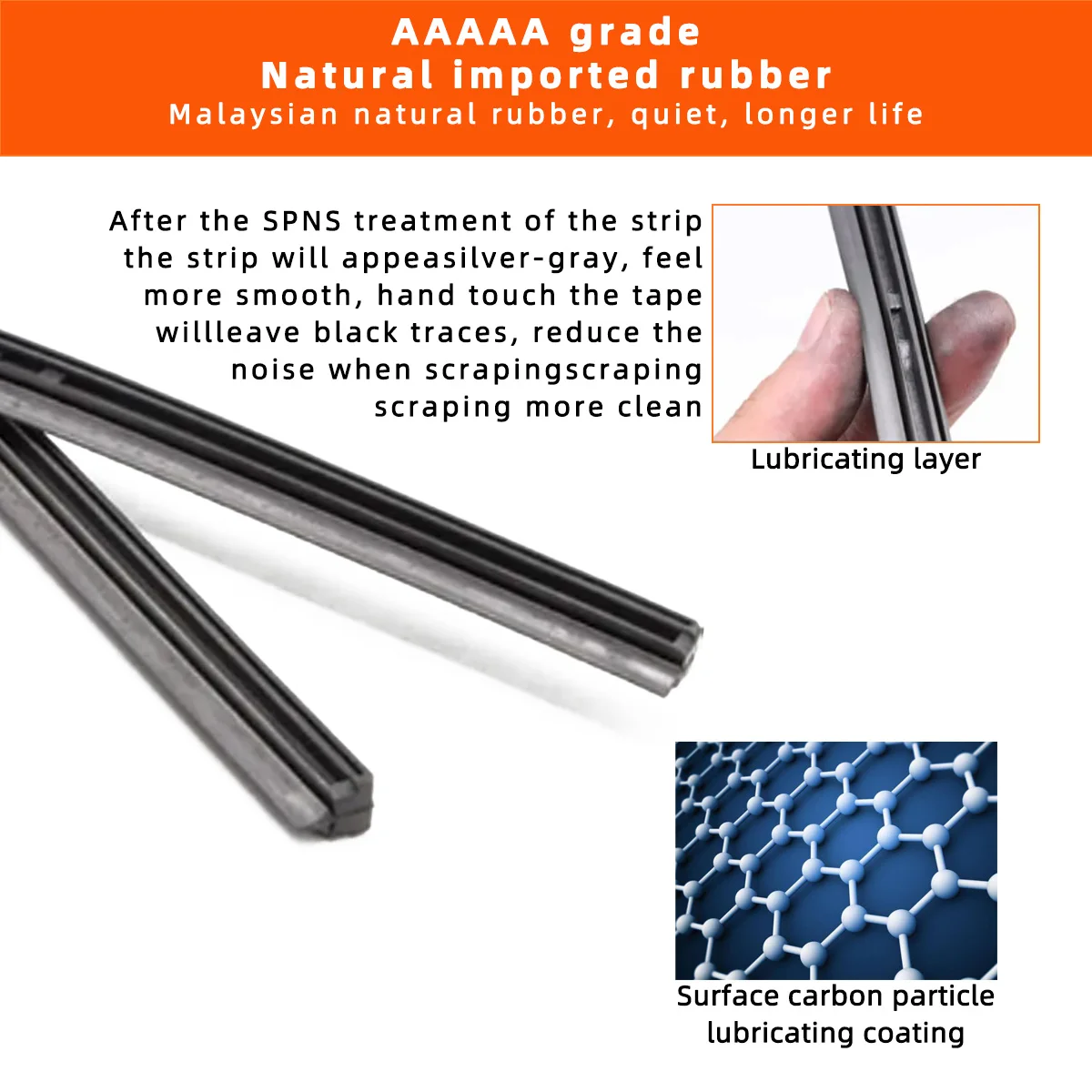 Car Wiper Blade Patch Windshield 8mm Windshield Car Parts Truck Suv High-Quality Boneless Frameless Rubber