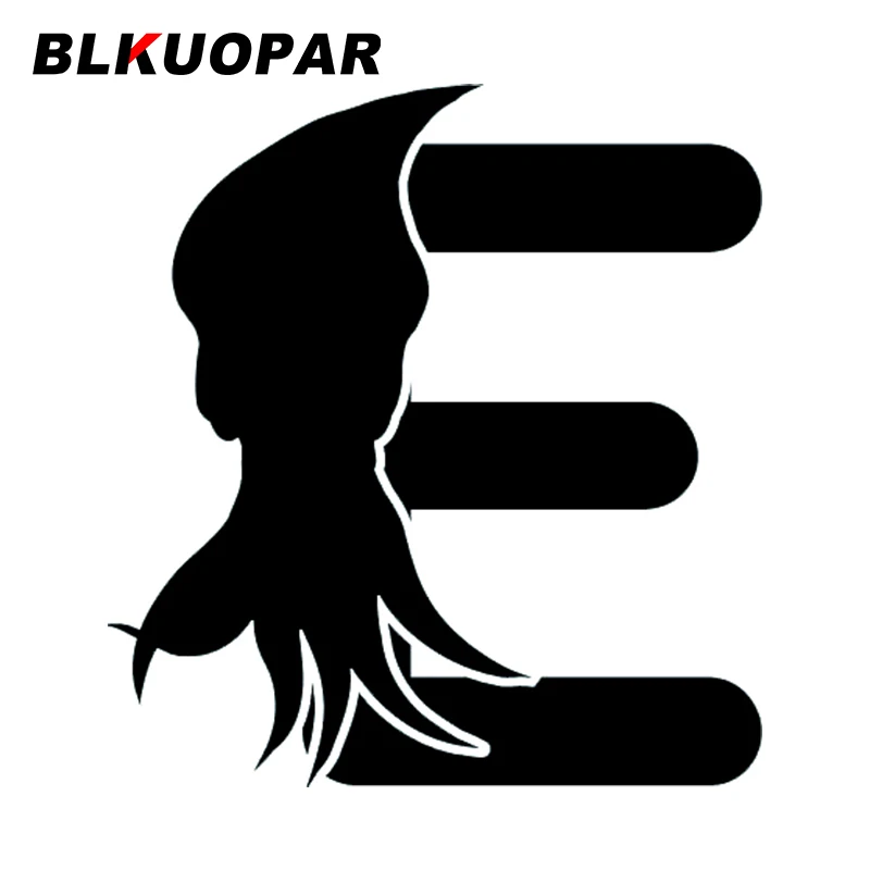 BLKUOPAR for Initial Letter E With Squid Car Sticker Car Sticker Personality Scratch-Proof Decal Trunk Windows Decoration