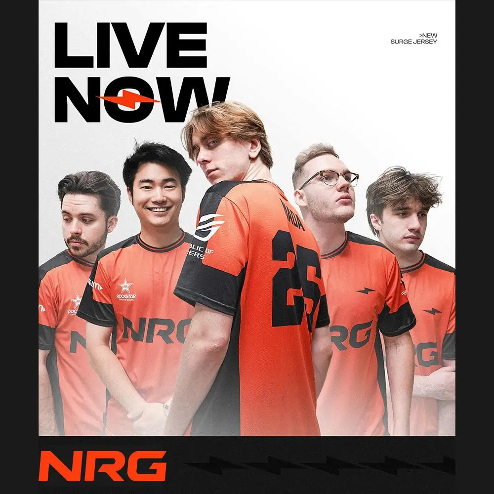 2025 NRG Esports Surge Jersey Valorant Champions Paris Training Uniform Men's And Women's Fan Customizable Short-Sleeve T-Shirts